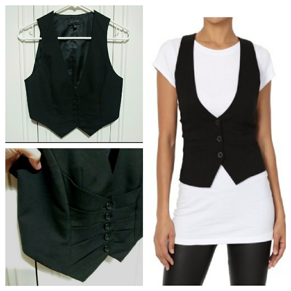 SOLD🎈Chic Button Down Black Vest